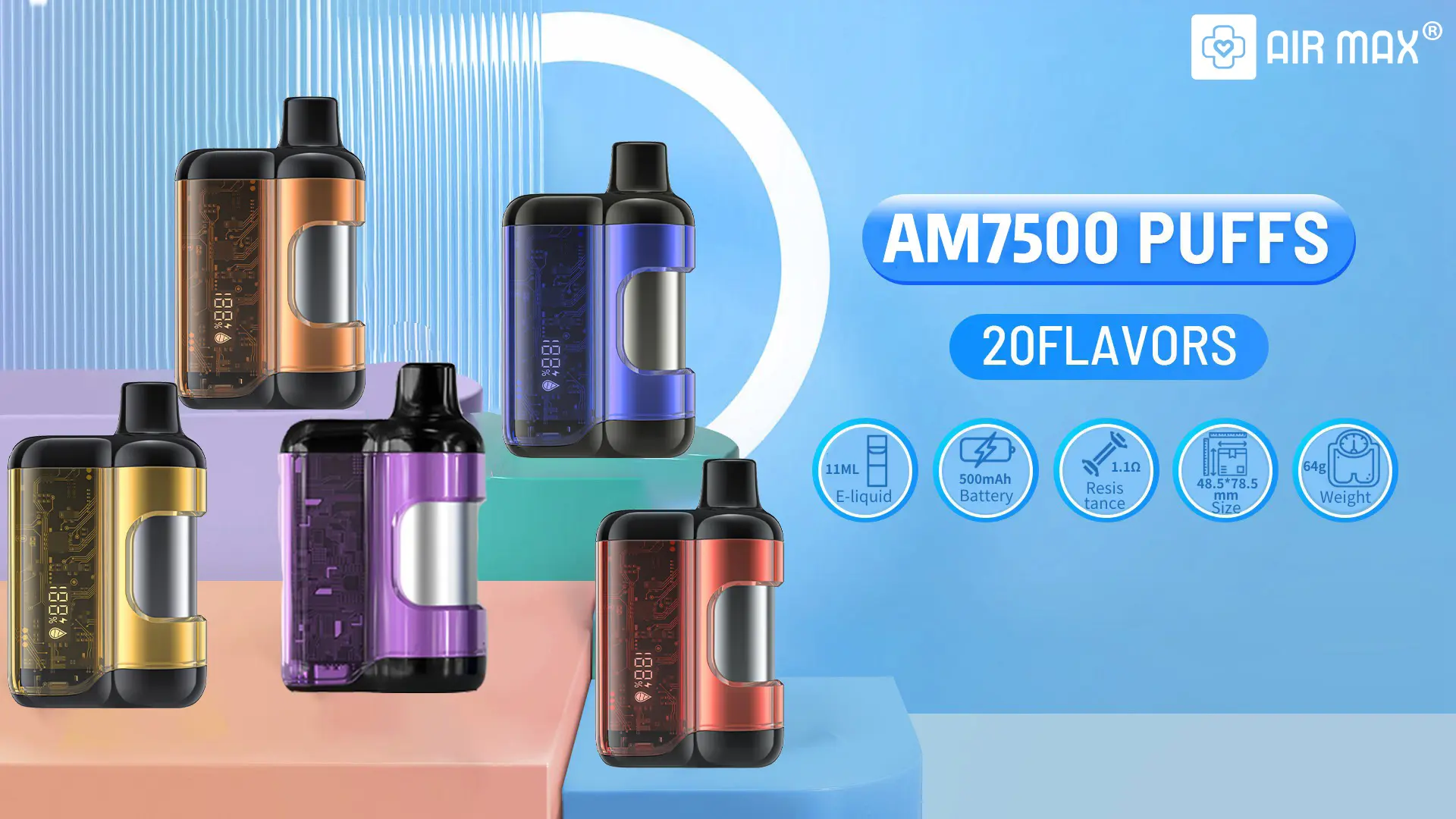 Air Max Crazybar 7500 Puffs Disposable Vape (2)kqb